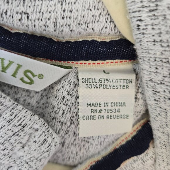 Orvis Quarter Button Kangaroo Pocket Sweatshirt Size Large - Picture 6 of 6